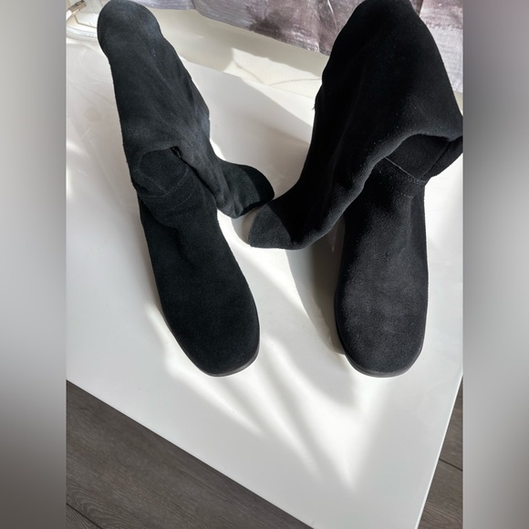 Blondo Tatiana Knee High Waterproof Black Suede Boots - Picture 3 of 5